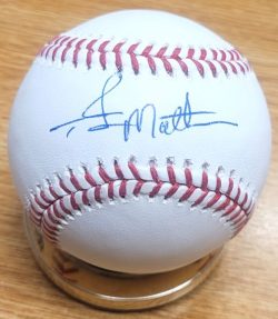 Autographed T.J. MATHEWS Official Major League Baseball