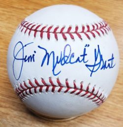 Autographed JIM "MUDCAT" GRANT  Official Major League Baseball