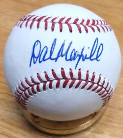 Autographed DAL MAXVILL Official Major League Baseball