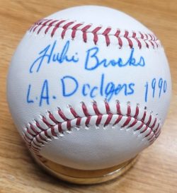 Autographed HUBIE BROOKS "LA Dodgers 1990" Official Rawlings Major League Baseball