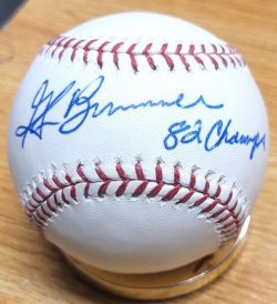 Autographed GLENN BRUMMER "82 Champs" Official Major League Baseball