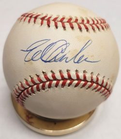 Autographed ED CHARLES Official National League Baseball
