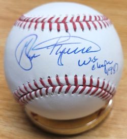 Autographed GEORGE FRAZIER "87 WS Champs" Official Major League Baseball