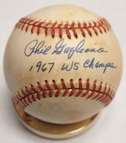 Autographed PHIL GAGLIANO "1967 WS Champs" Official National League Baseball