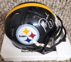 Autographed JEFF REED Pittsburgh Steelers Mini Helmet