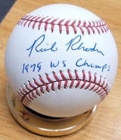 Autographed RICK RHODEN "1979 WS Champs" Official Major League Baseball