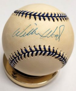 Autographed WILBUR WOOD Official American League Baseball