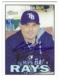 Autographed KEVIN CASH Tampa Bay Rays 2016 Topps Heritage Card