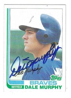 Autographed DALE MURPHY Atlanta Braves 1982 Topps Card
