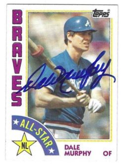 Autographed DALE MURPHY Atlanta Braves 1984 Topps Card