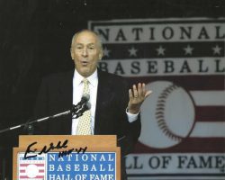 Autographed ERIC NADEL "HOF 14" Texas Rangers 8X10 photo