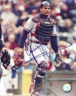 AUTOGRAPHED EDDIE PEREZ 8x10 Atlanta Braves Photo