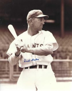 AUTOGRAPHED DICK BARTELL 8x10 New York Giants photo