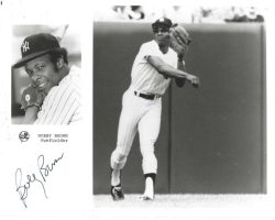 AUTOGRAPHED BOBBY BROWN 8x10 New York Yankees Photo