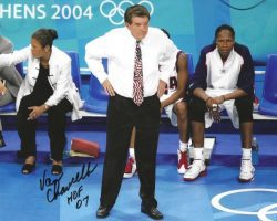 Autographed VAN CHANCELLOR "HOF 07" 8X10 USA Basketball photo
