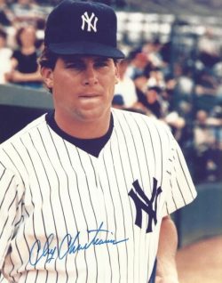 AUTOGRAPHED CLAY CHRISTIANSEN 8x10 New York Yankees Photo