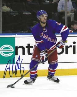Autographed ADAM CLENDENING 8X10 New York Rangers Photo