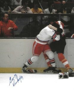 Autographed GARY DORNHOEFER 8X10 Philadelphia Flyers Photo
