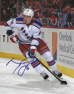 Autographed MATT HUNWICK 8X10 New York Rangers Photo
