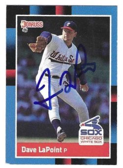 Autographed DAVE LAPOINT Chicago White Sox 1988 Donruss Card
