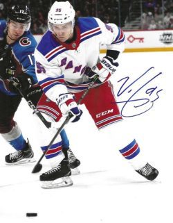 Autographed VINNI LETTIERI 8X10 New York Rangers Photo
