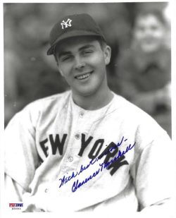 AUTOGRAPHED CLARENCE MARSHALL 8x10 New York Yankees Photo PSA/DNA