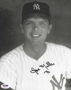 AUTOGRAPHED JOE MILLER 8x10 New York Yankees Photo PSA/DNA