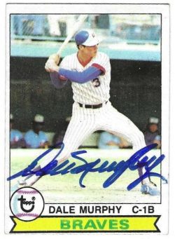 Autographed DALE MURPHY Atlanta Braves 1979 Topps Card