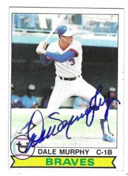Autographed DALE MURPHY Atlanta Braves 1979 Topps Card