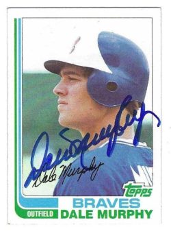 Autographed DALE MURPHY Atlanta Braves 1982 Topps Card