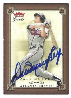 Autographed DALE MURPHY Atlanta Braves  2004 Fleer Greats of the Game Card