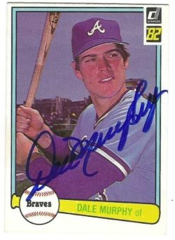 Autographed DALE MURPHY Atlanta Braves 1982 Donruss Card