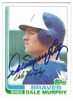 Autographed DALE MURPHY Atlanta Braves 1982 Topps Card