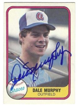 Autographed DALE MURPHY Atlanta Braves 1981 Fleer Card