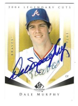 Autographed DALE MURPHY Atlanta Braves 2004 Upper Deck SP Legendary Cuts Card