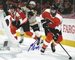 Autographed NATE THOMPSON 8X10 Philadelphia Flyers Photo