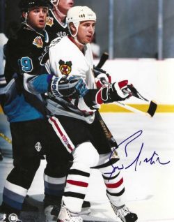 Autographed BERNIE NICHOLLS 8X10 Chicago Blackhawks photo