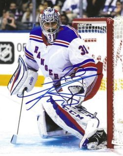 Autographed ONDREJ PAVELEC  8X10 New York Rangers Photo