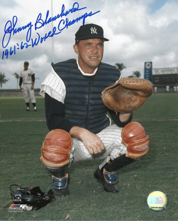 AUTOGRAPHED JOHNNY BLANCHARD 8x10 New York Yankees Photo