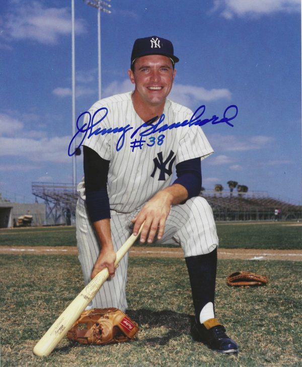 AUTOGRAPHED JOHNNY BLANCHARD 8x10 New York Yankees Photo