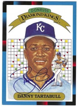 Autographed DANNY TARTABULL 1988 5X7 Donruss Diamond King