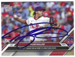 Autographed TYLER PHILLIPS Philadelphia Phillies 2024 Topps Now Card