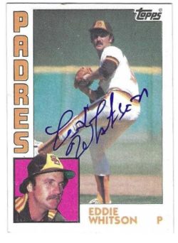 Autographed ED WHITSON San Diego Padres 1984 Topps Card