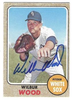 Autographed WILBUR WOOD Chicago White Sox 1968 Topps Card
