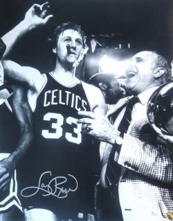 AUTOGRAPHED LARRY BIRD 16x20 Boston Celtics photo JSA