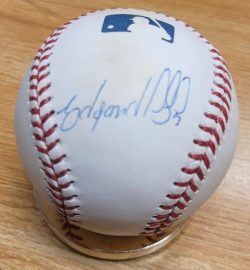 Autographed EDGARDO ALFONZO Official Rawlings Major League Baseball
