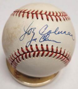 Autographed JOE COLEMAN SR and JR Official American League Baseball
