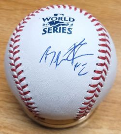 Autographed BRYAN ABREU Official 2022 World Series Major League Baseball