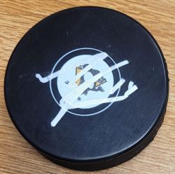 Autographed TANNER PEARSON Pittsburgh Penguins Hockey Puck
