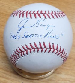 Autographed JIM GOSGER "1969 Seattle Pilots" Official Major League Baseball